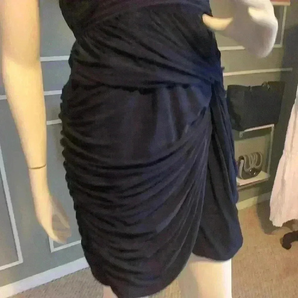 Laundry by Shelli Segal Little Navy Blue Stretch Midi Dress size 10 - Picture 7 of 10